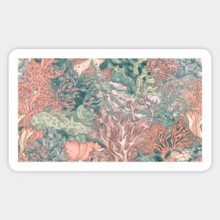 Pastel Coral Design Pattern V6 Sticker